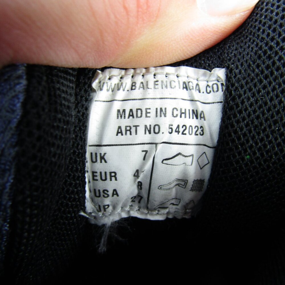 Balenciaga Track Sneakers Mens 8 Purple & Black 542023 Lace Up Activewear Logo - Picture 7 of 11